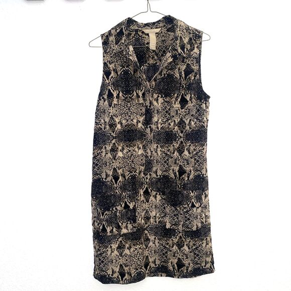 Banana Republic Satin Snakeskin Sheath Tank Dress Size 2 - Picture 1 of 8